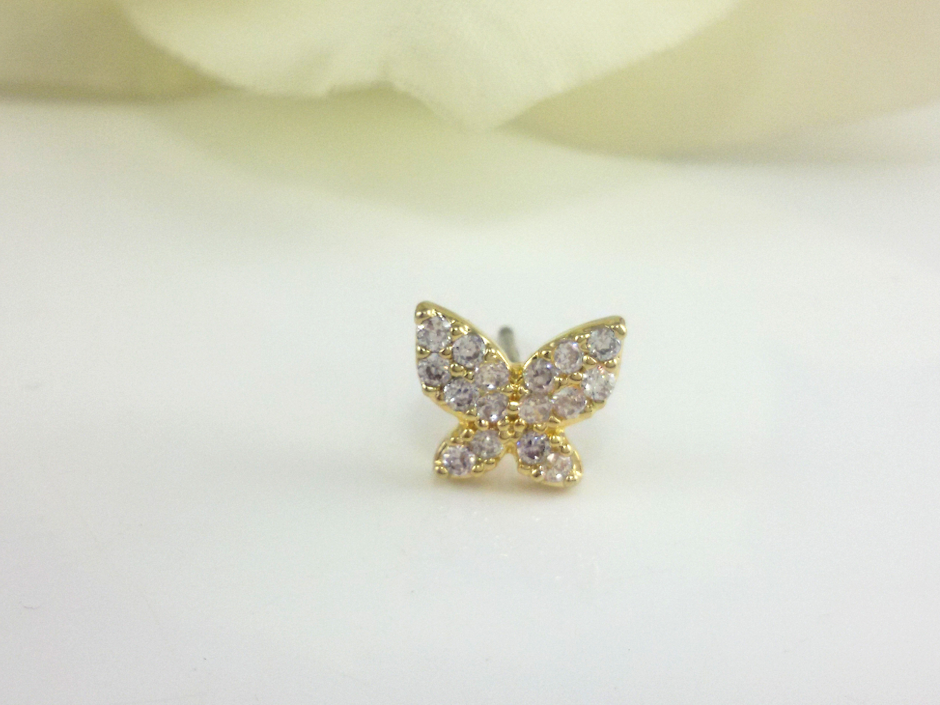 The butterfly zircon earrings